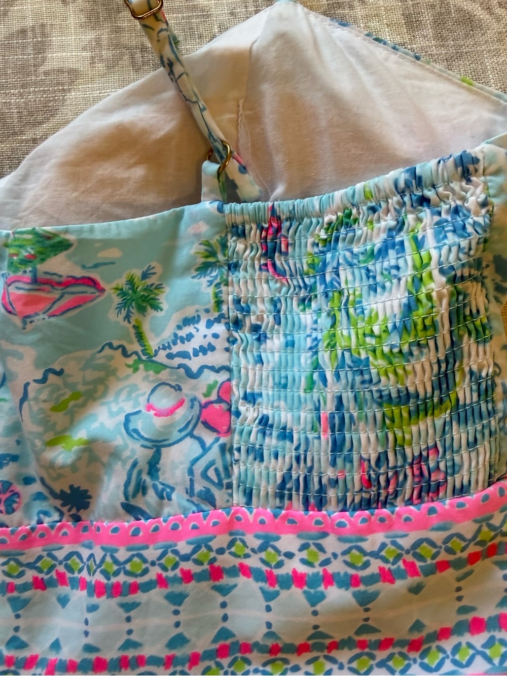 Lilly Pulitzer 🌴 Katlynn Dress “What A Lovely Place” Spaghetti Strap Size 8 - Picture 7 of 15